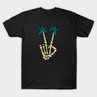 Peace Skeleton Hand Sign T-Shirt